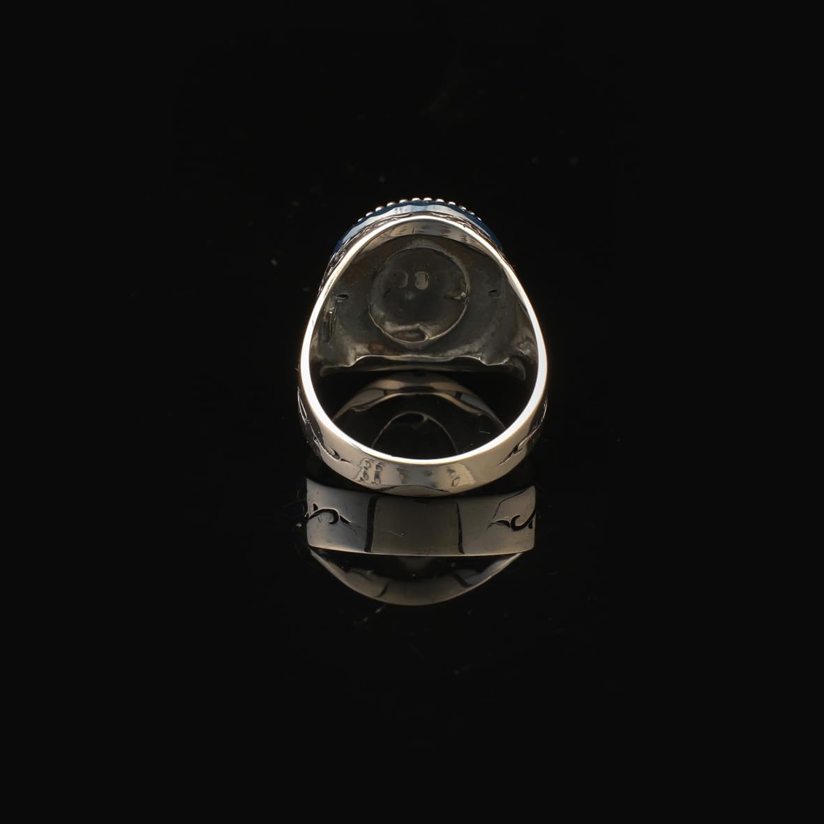 Blue Tiger Eye Ring Pinky Ring Ottoman Vintage 925 Sterling Silver Promise Engagement Gemstone Ring Gift for Husband