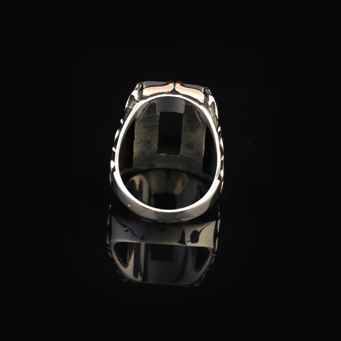 Vintage Ottoman Large Onyx Gemstone Ring for Men – Handmade 925 Sterling Silver Engagement Ring with Custom Engraving & Gift Silver Polishing Cloth