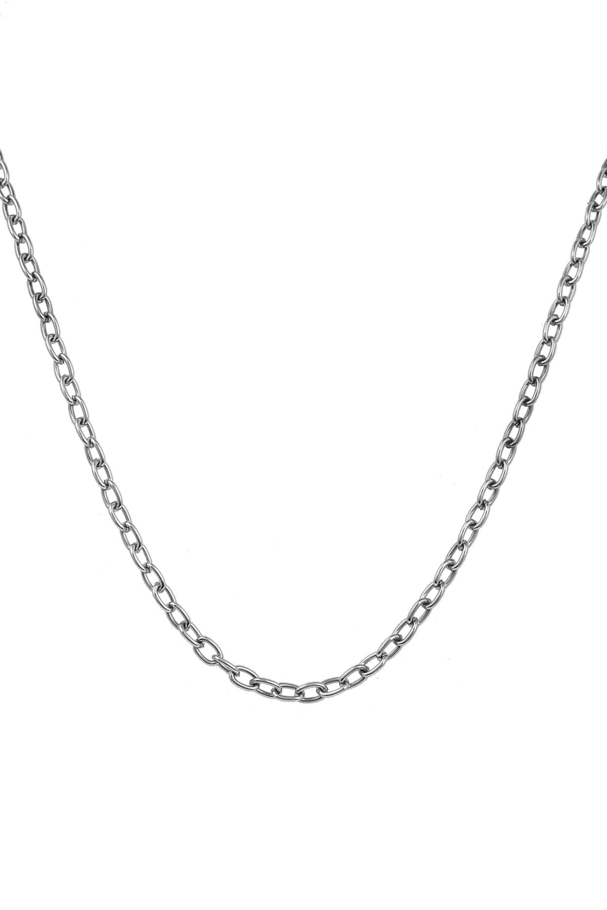 Silver Plated Double Curb Chain Box Necklace