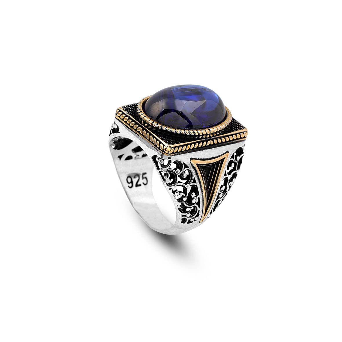 Blue Sapphire Ring Mens