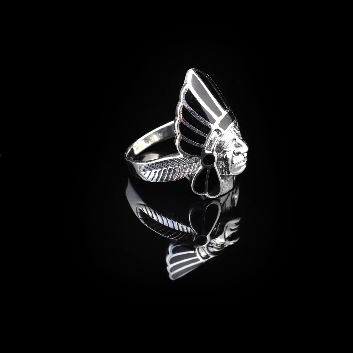 American Indian Chief Handmade Silver Men Ring