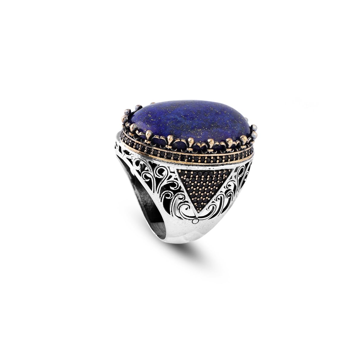 Lapis Lazuli Ring with Micro Onyx Stone