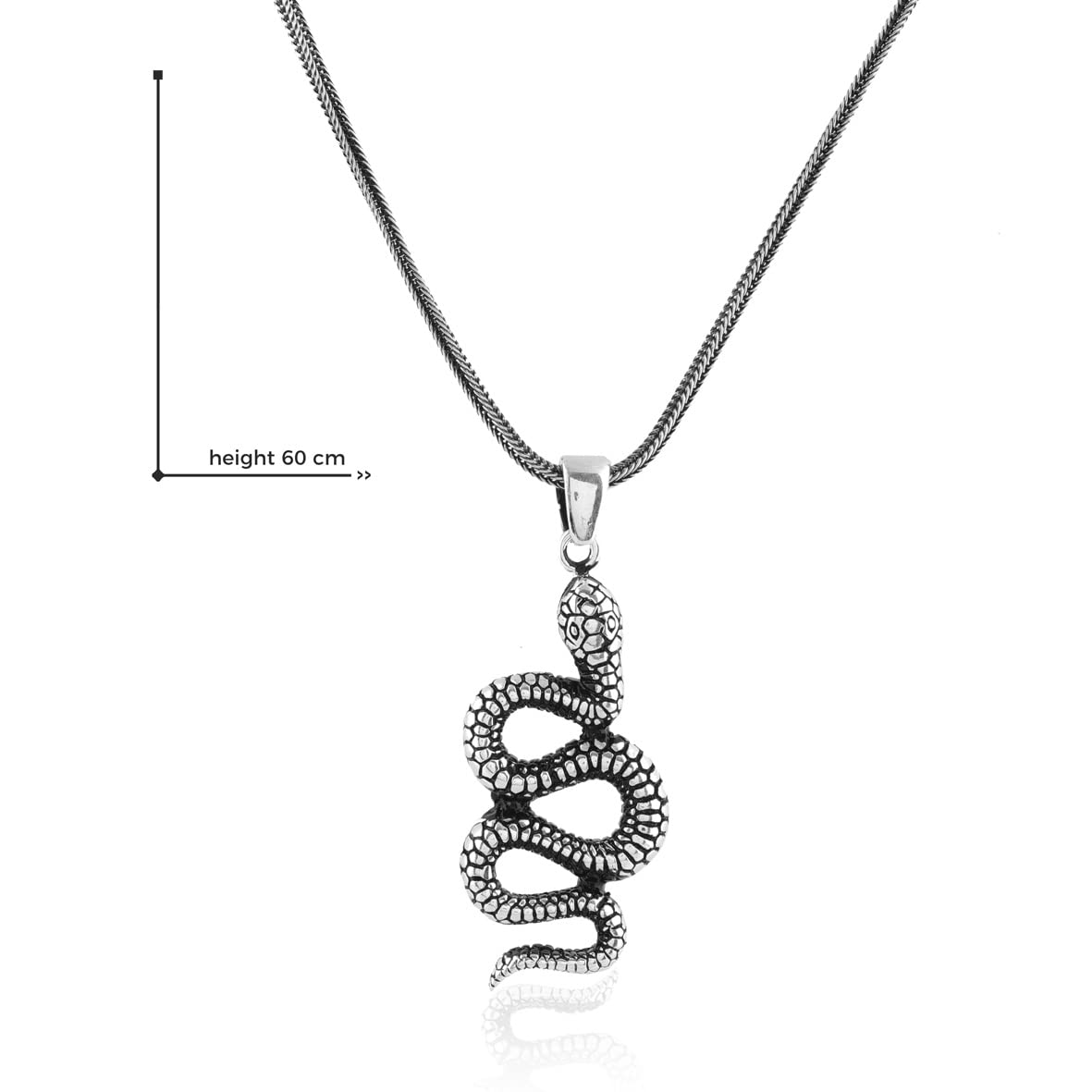 925K Sterling Silver Snake Necklace