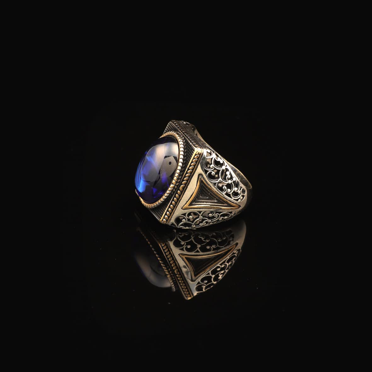 Blue Sapphire Ring Mens