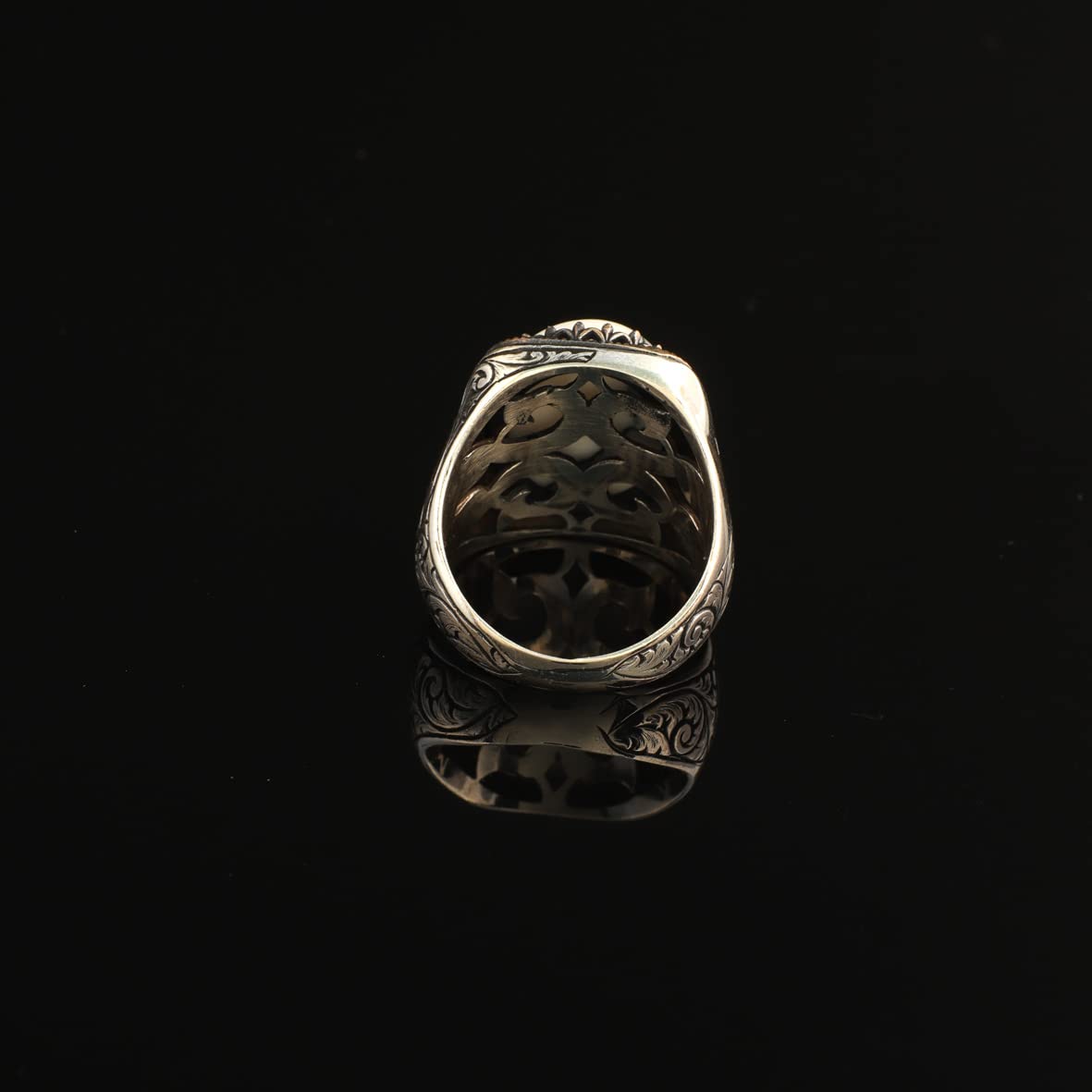 Turquoise Stone Men Silver Ring