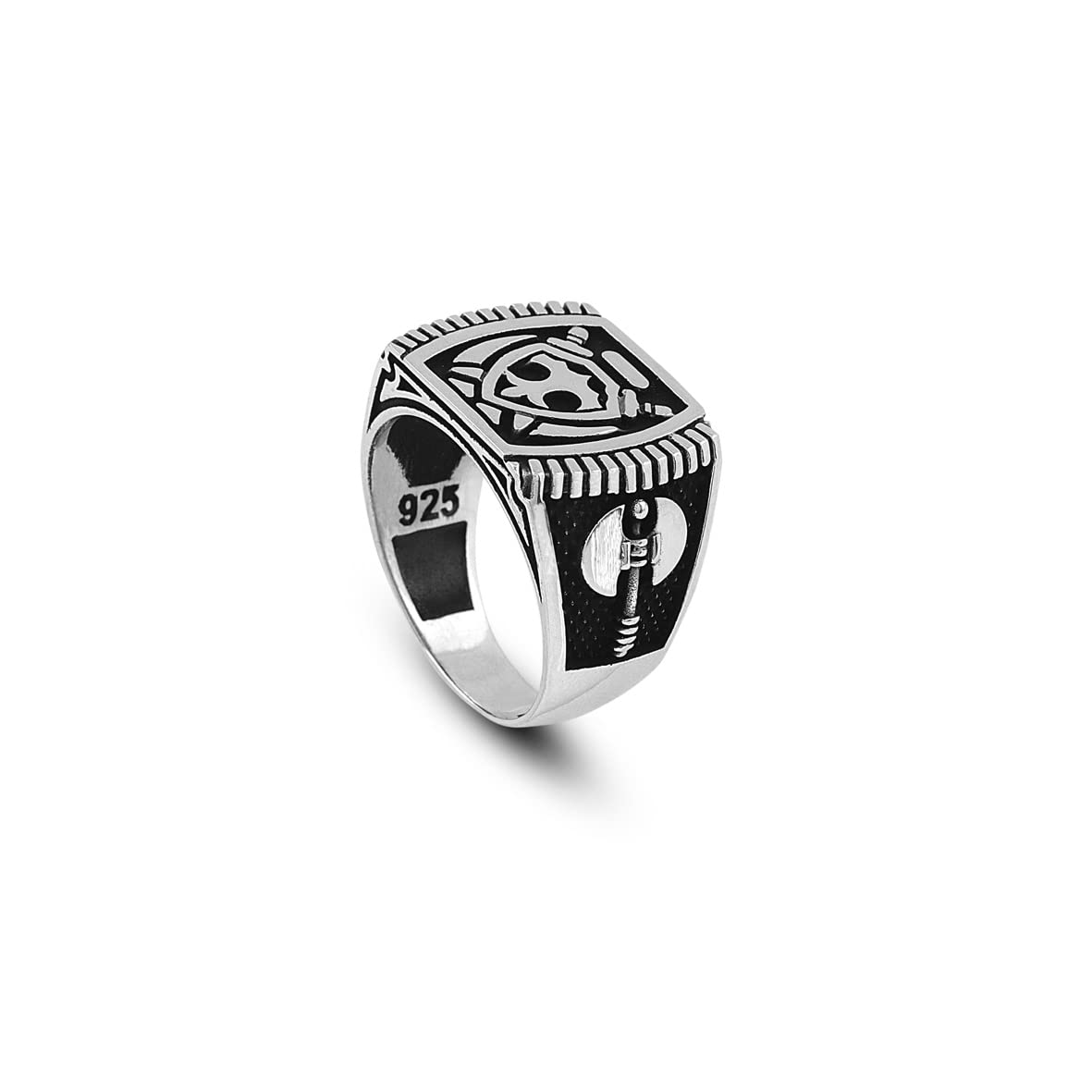 Men Silver Ax Ring
