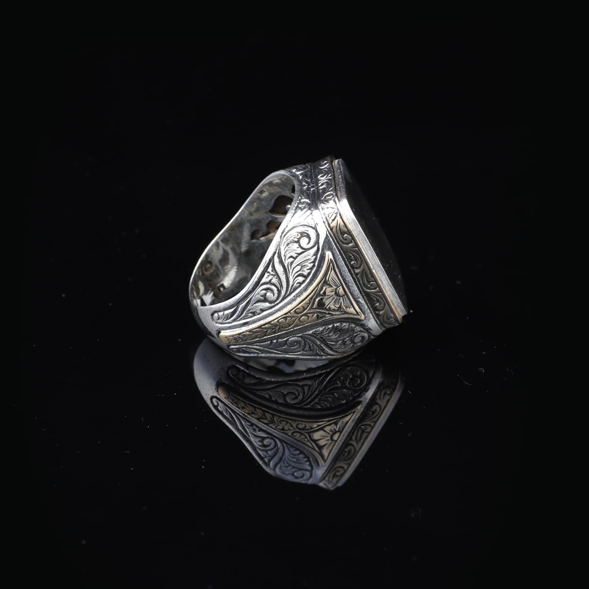Handmade 925 Sterling Silver Personalized Rings - Custom Photo Ring with Name Engraving