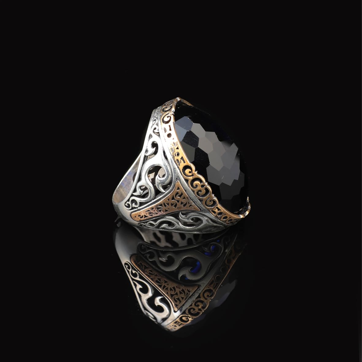 Blue Sapphire Ring with Oval Stone -Large Gemstone Ring