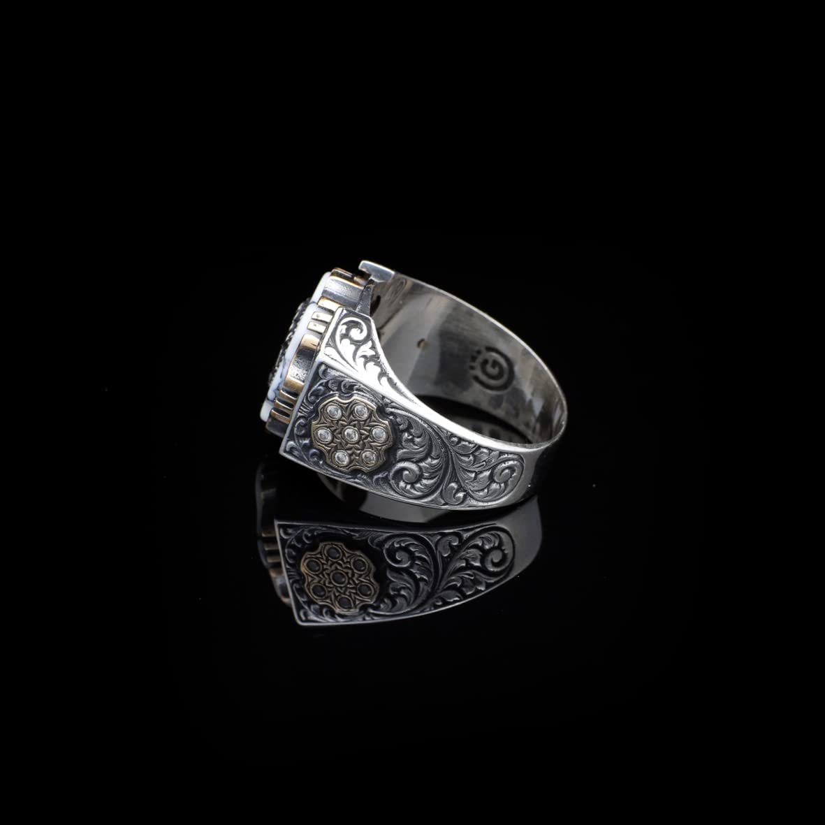 Turquoise Stone Men Silver Ring