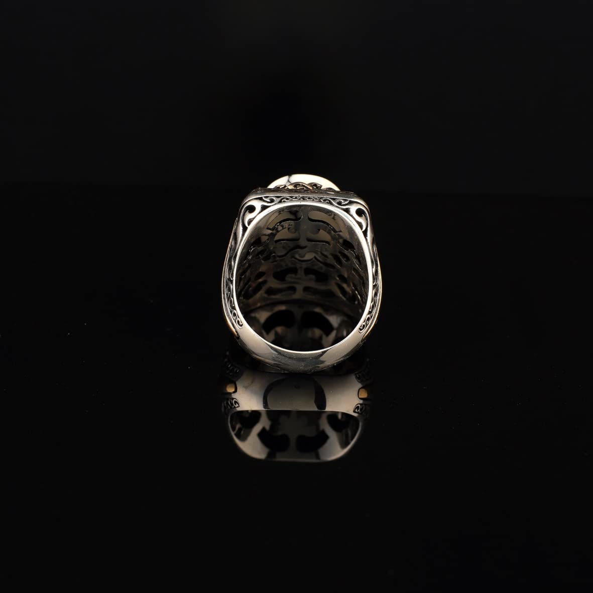 Turquoise Stone Men Silver Ring