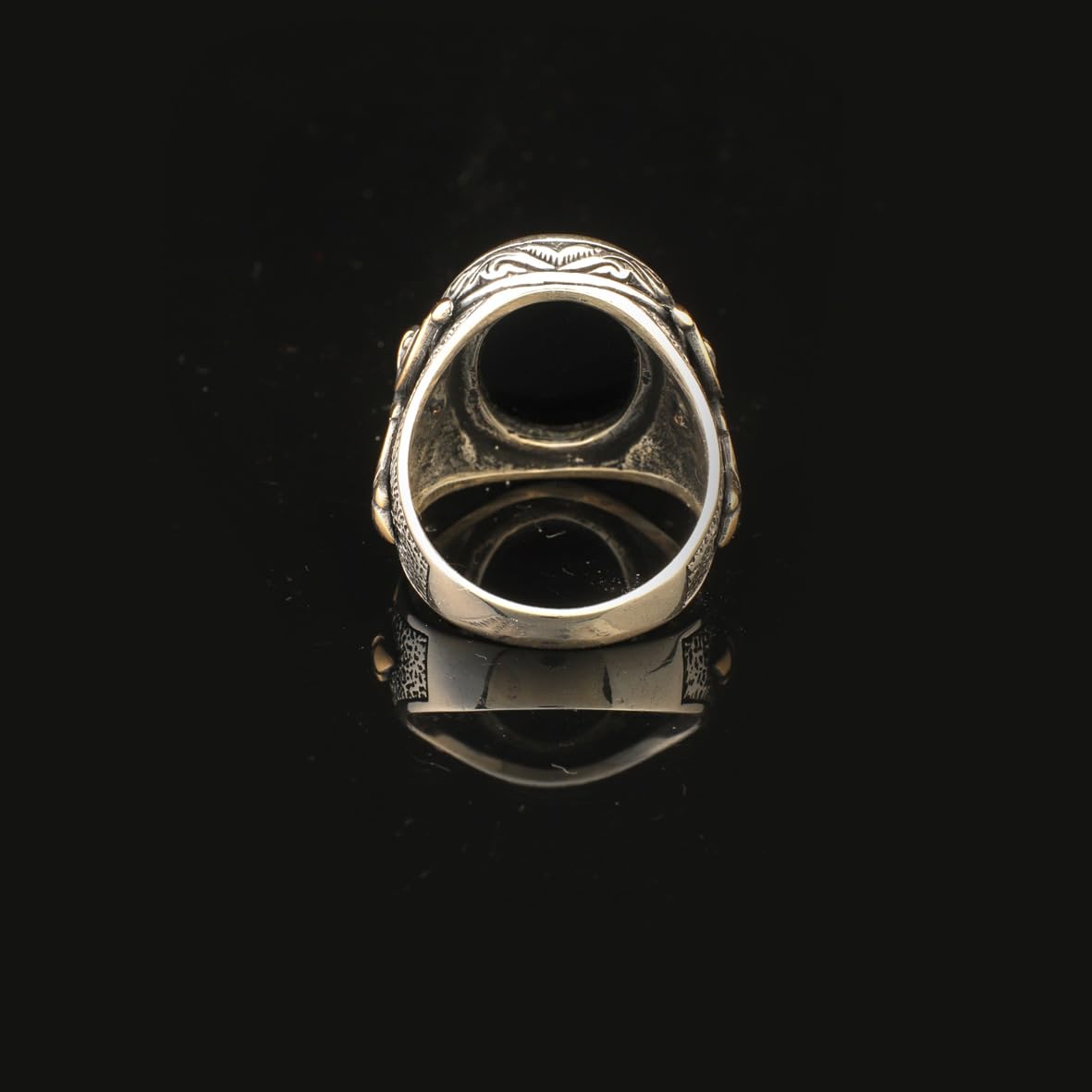 Onyx Ring Signet Ring Ottoman Vintage Ring Sterling Silver Ring Pinky Ring Silver Signet Ring Gemstone Ring Ottoman Statement Ring Vintage Ring