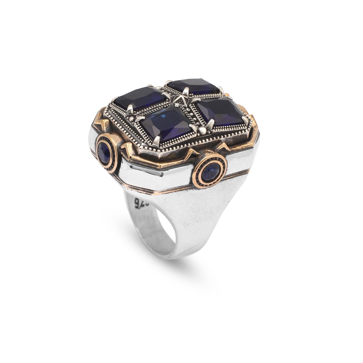 Handmade Sapphire Ring Ottoman Style – Large Statement Vintage Gemstone Ring