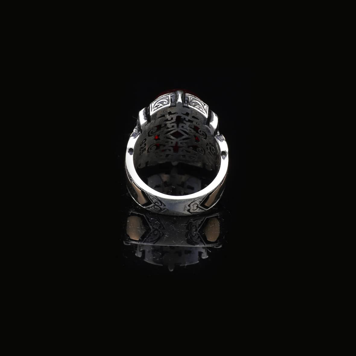 Men Handmade Carnelian Stone Ring