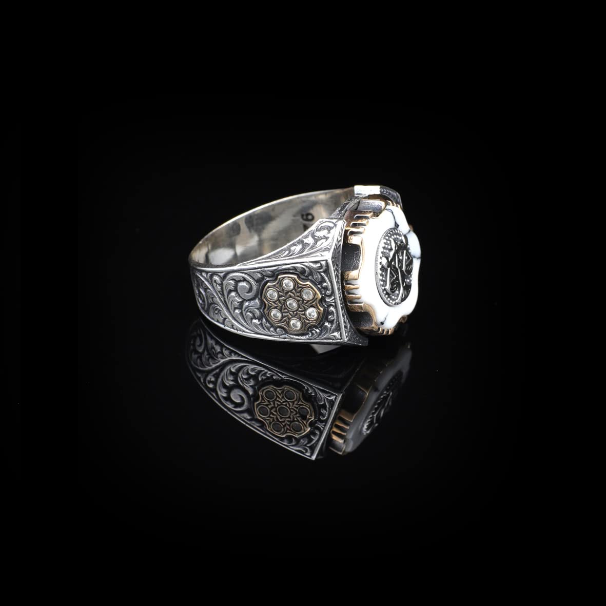 Turquoise Stone Men Silver Ring
