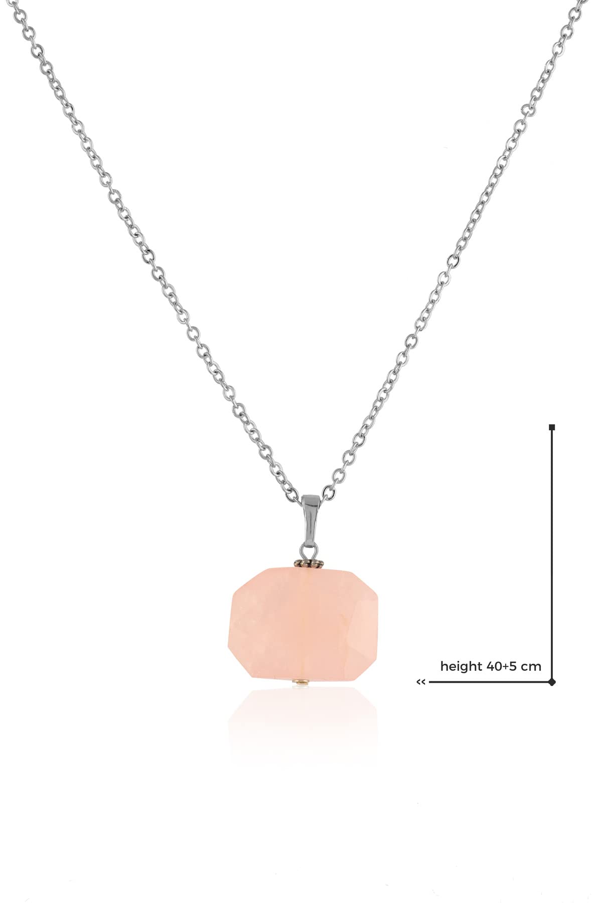 925 Sterling Silver Rose Quartz Necklace