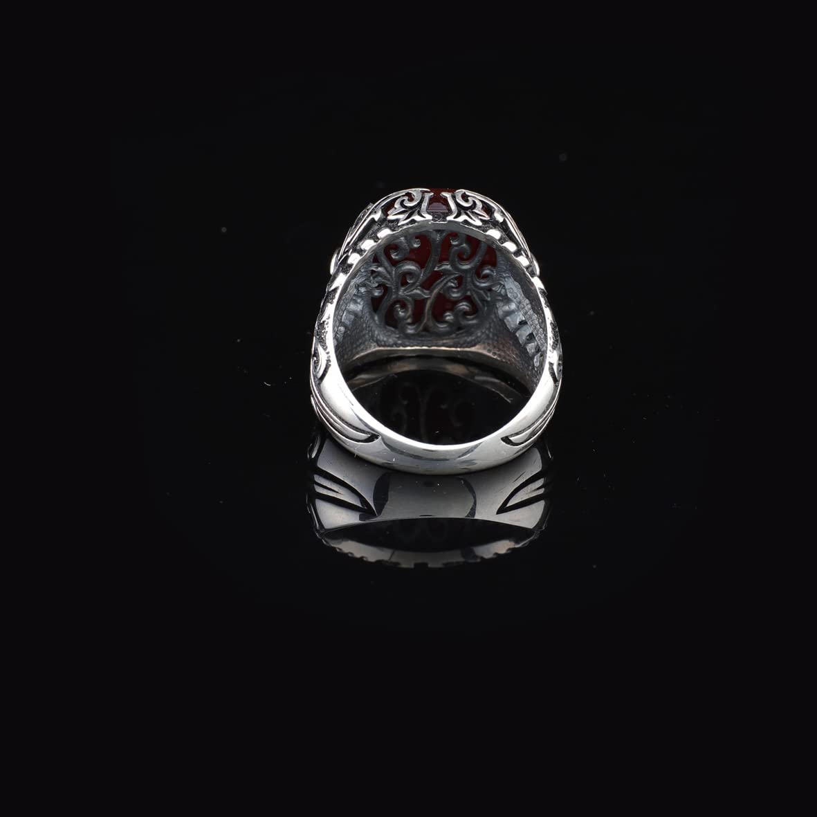 Men Handmade Carnelian Stone Ring