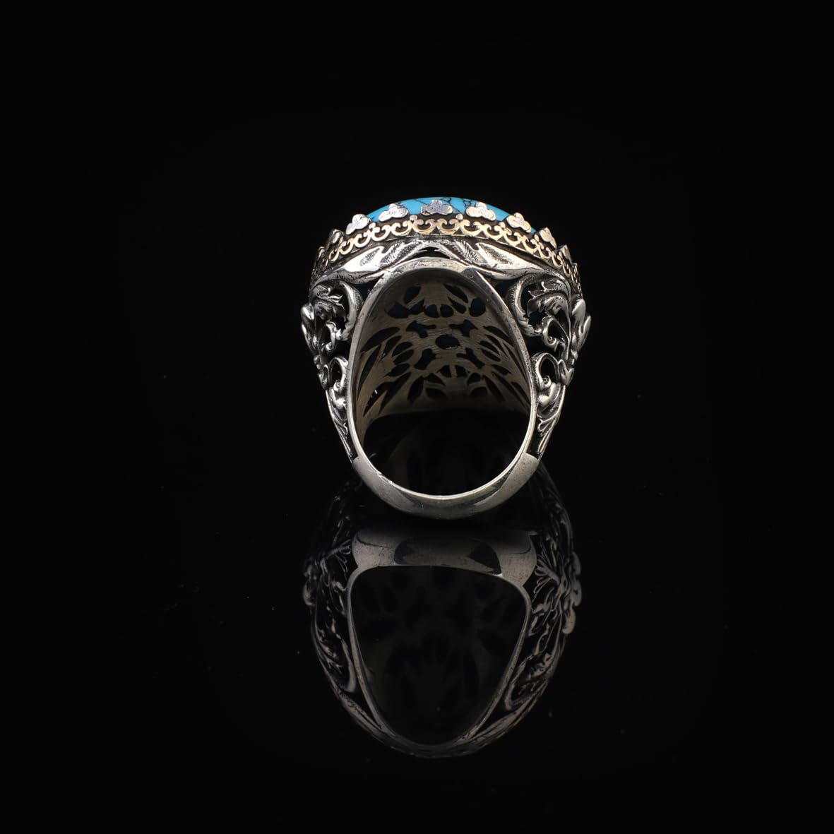 Men’s Sterling Silver Turquoise Ring