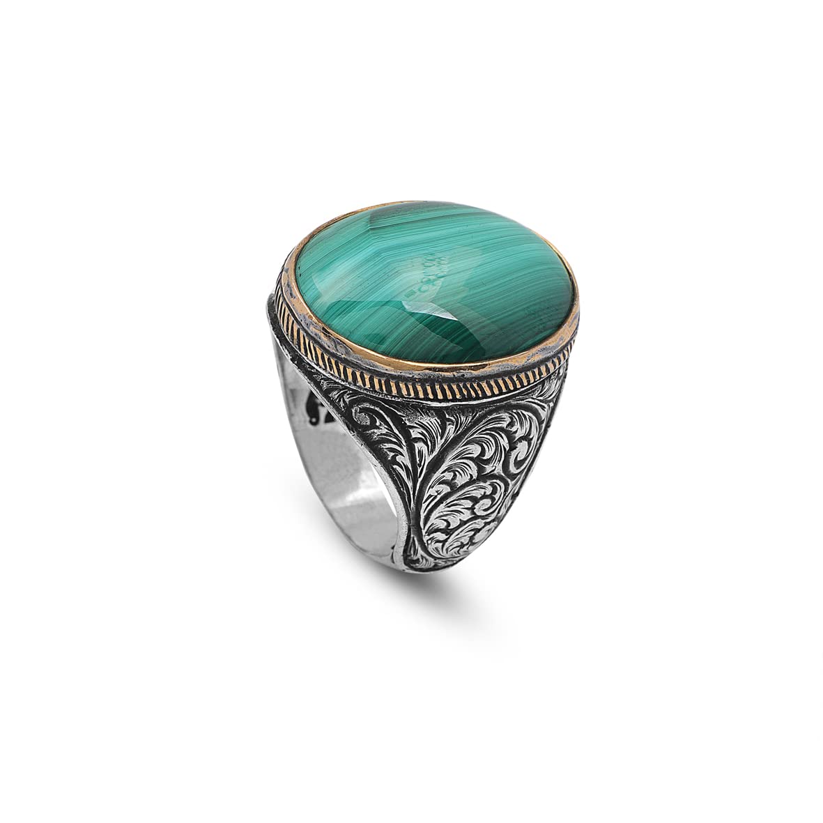 Malachite Ring Men