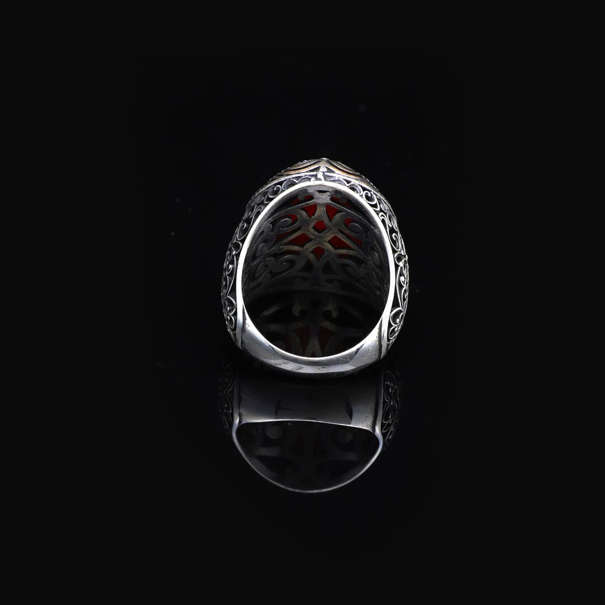 Men Handmade Carnelian Stone Ring