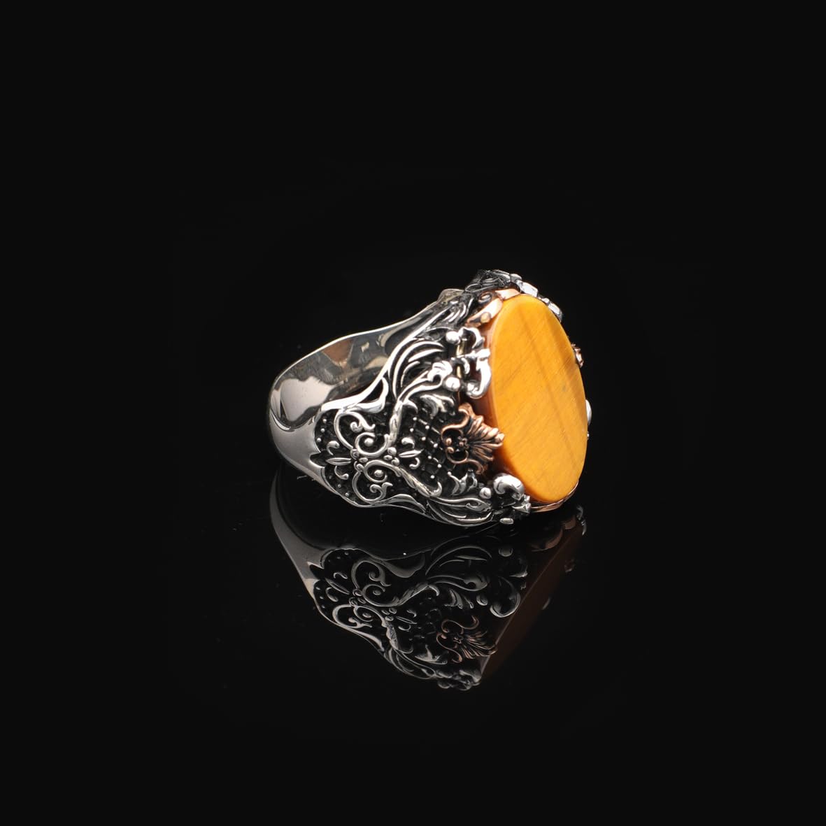 Vintage Tiger Eye Gemstone Ring
