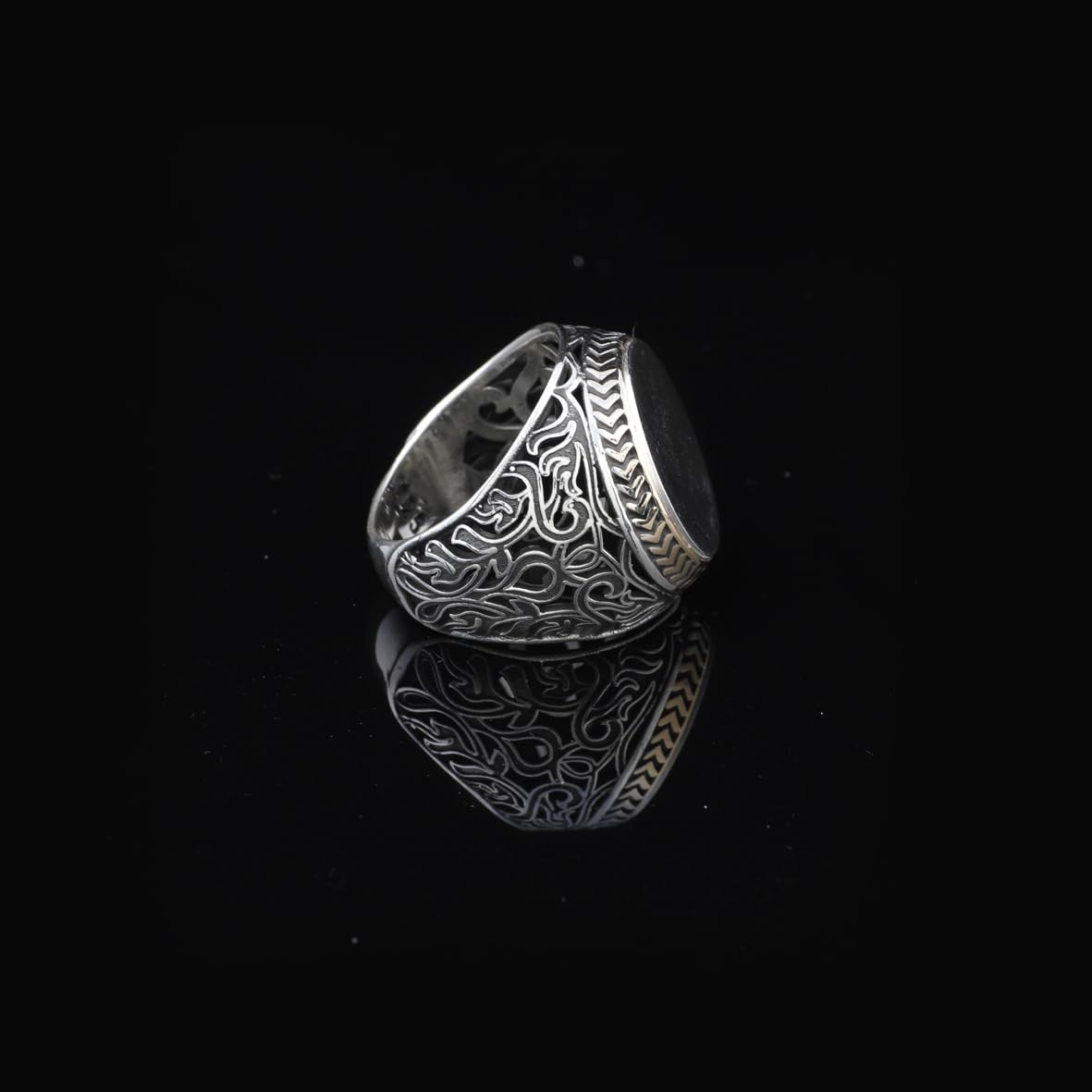 Handmade 925 Sterling Silver Personalized Rings - Custom Photo Ring with Name Engraving