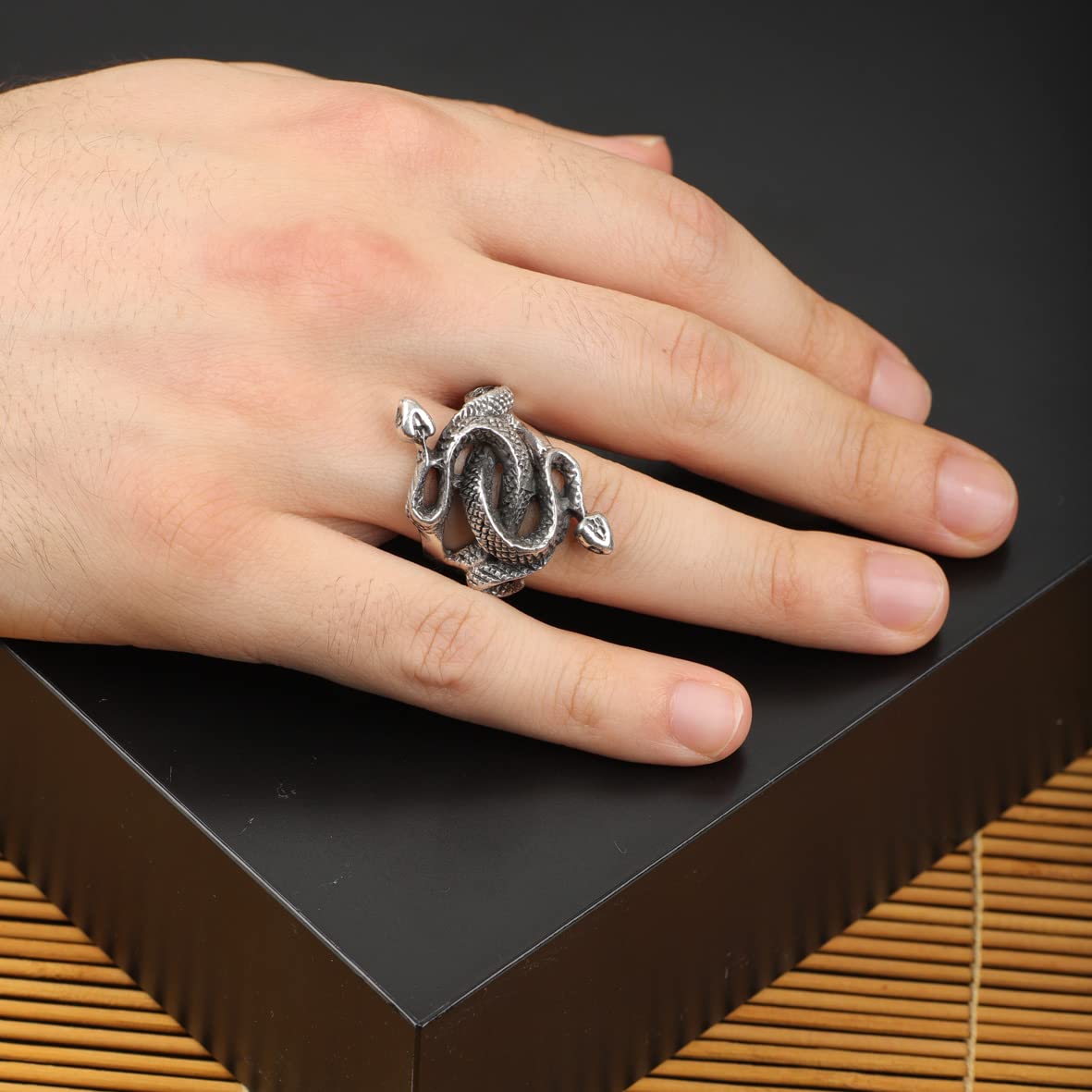 925K Sterling Silver Snake Ring