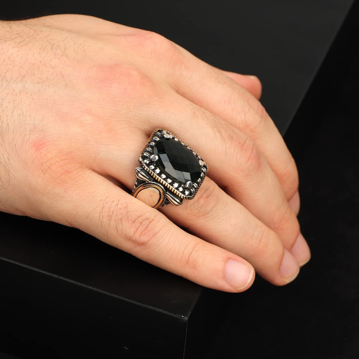 925K Sterling Silver Jade Ring