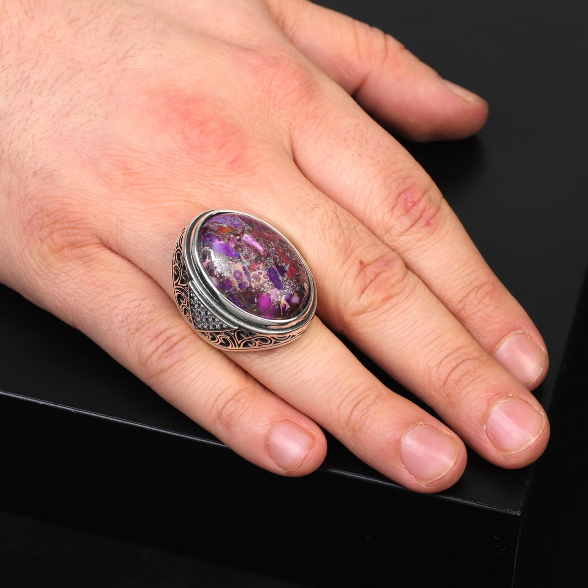 Mens Special Turquoise Ring