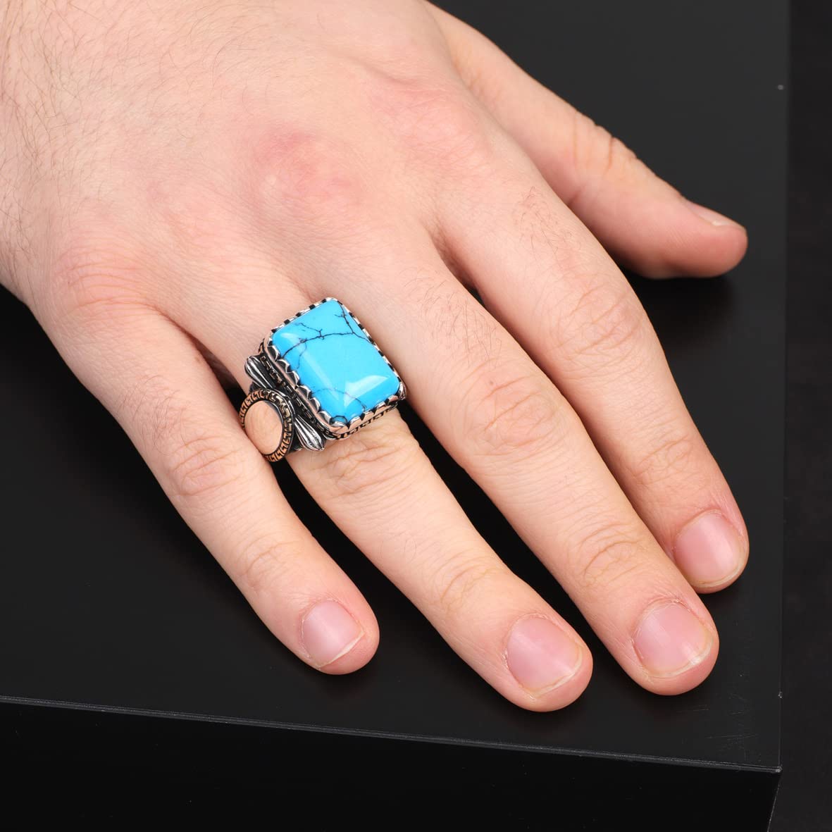 Mens Turquoise Ring