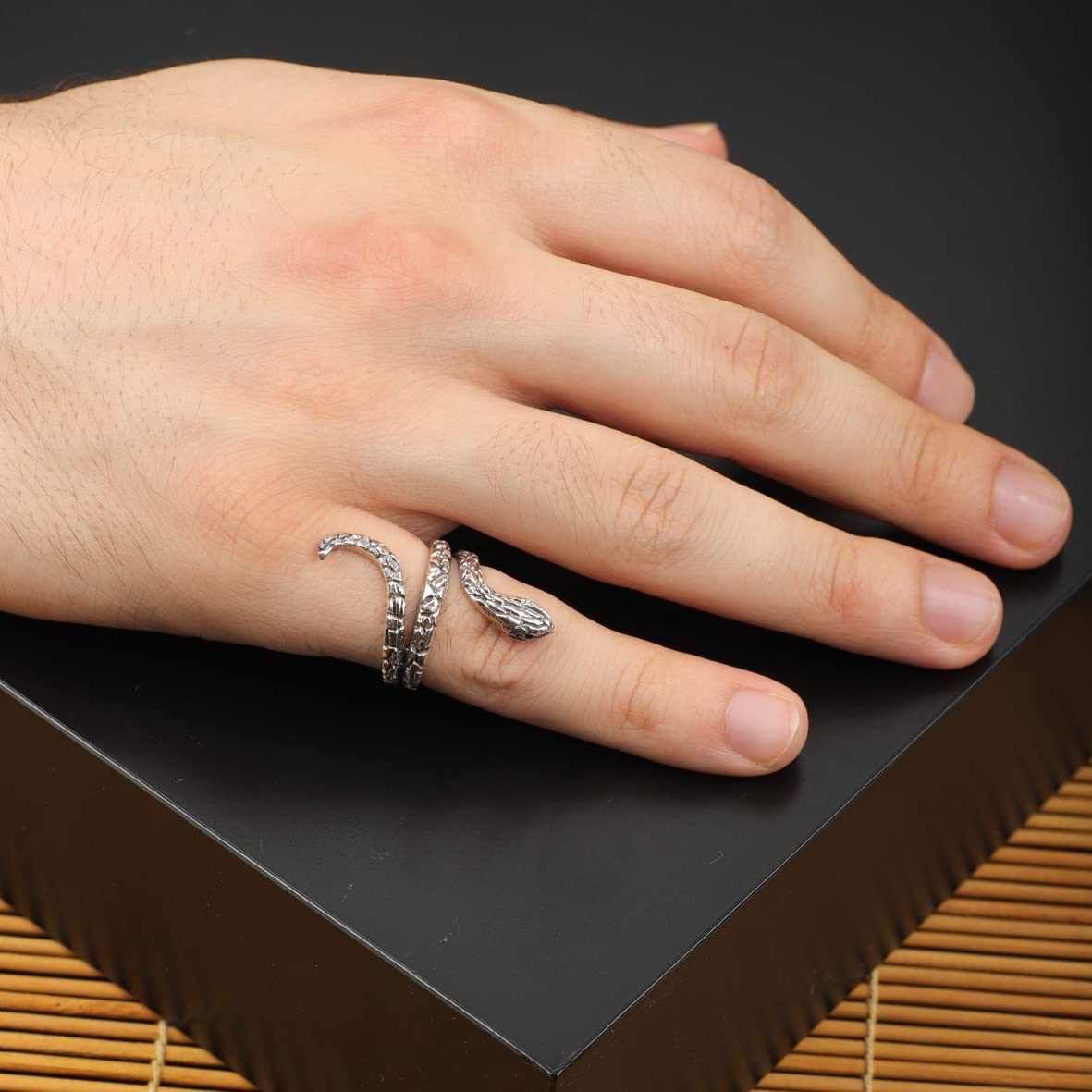 925K Sterling Silver Snake Ring