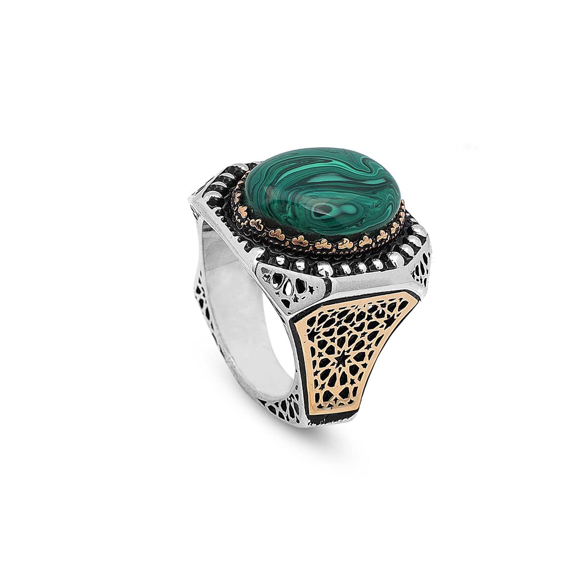Malachite Ring Men