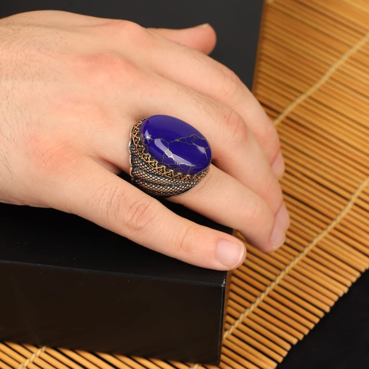 Blue Sapphire Ring Mens