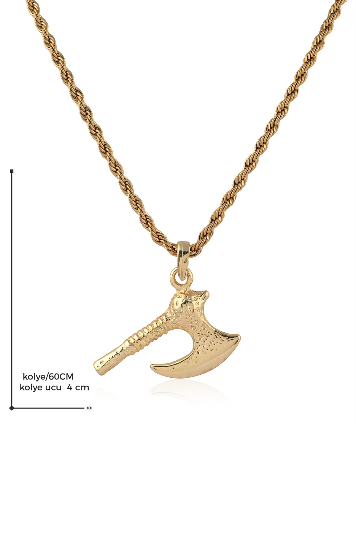 Ax Model Stainless Steel Border Chain Boxed Gold Men's Necklace