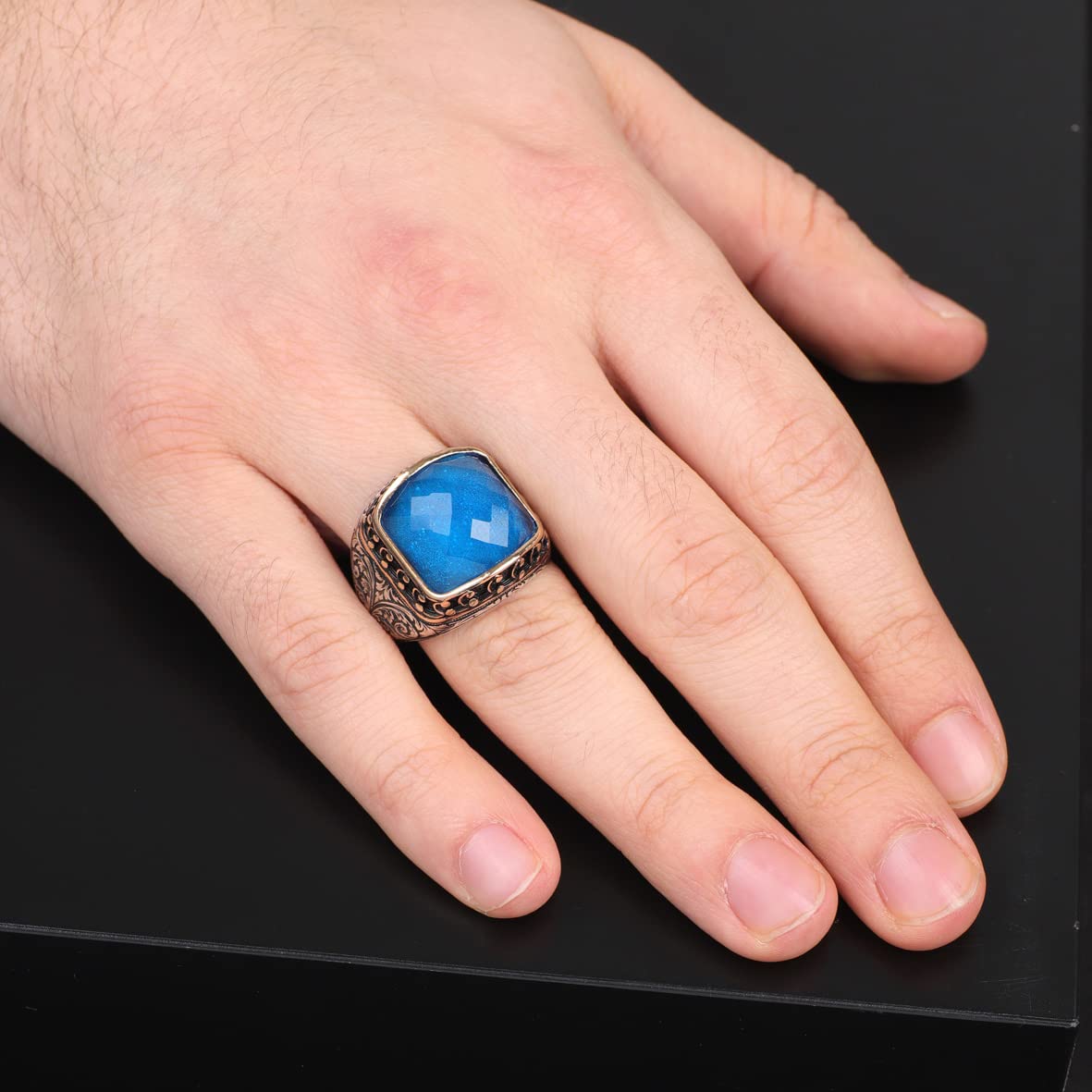 925K Silver Aquamarine Ring
