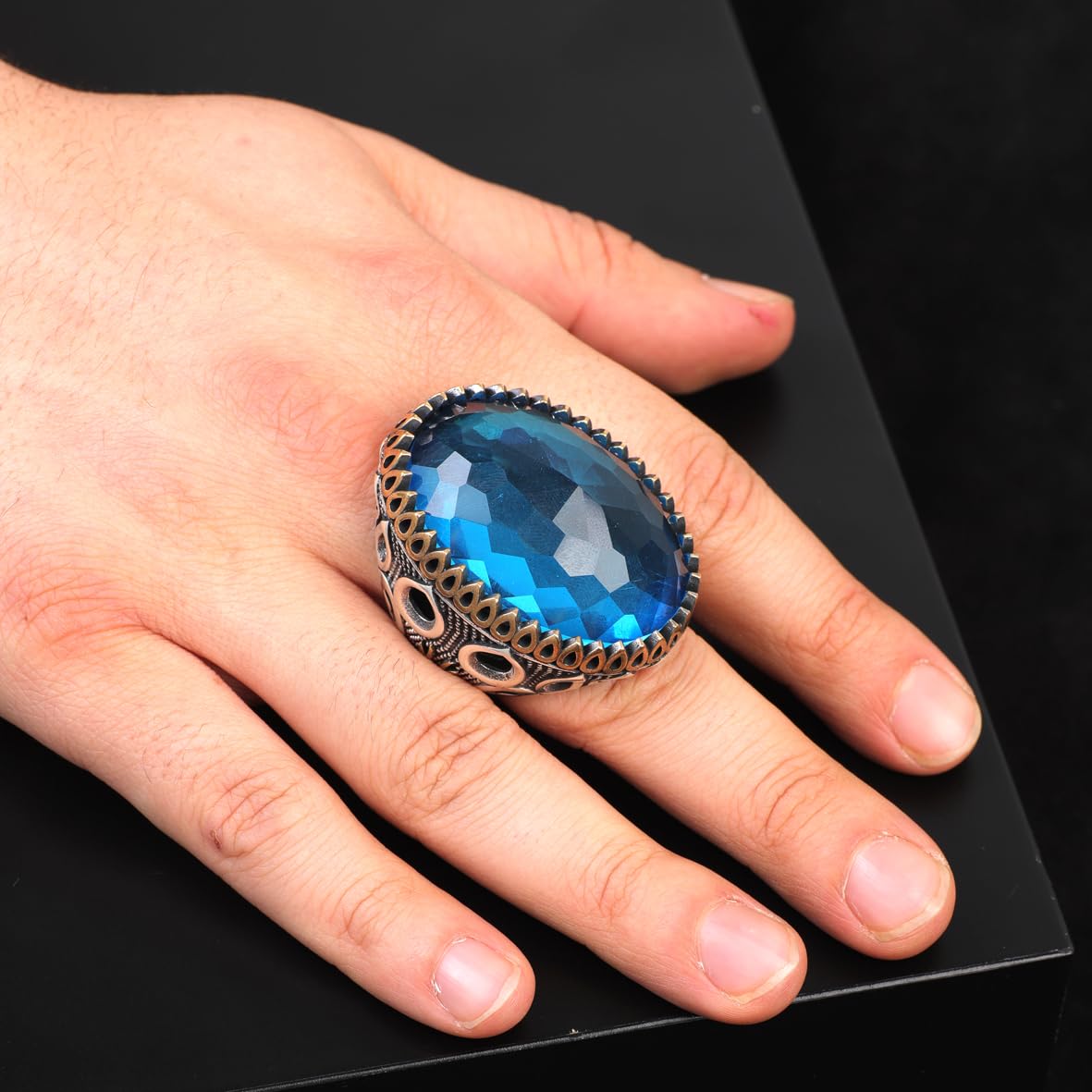 Aquamarine Ring -Oval Gemstone