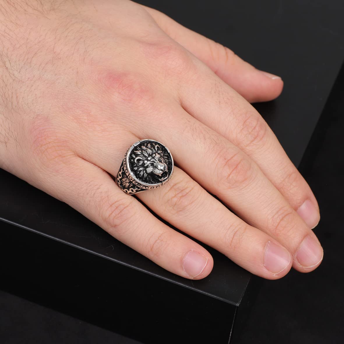 925K Sterling Silver Lion Ring