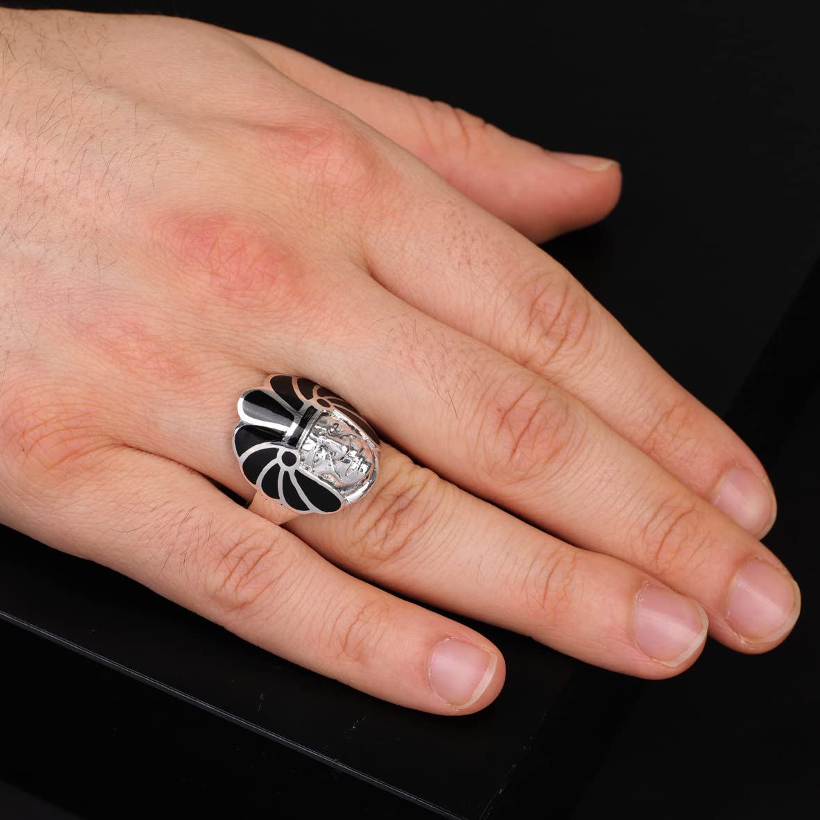 American Indian Chief Handmade Silver Men Ring