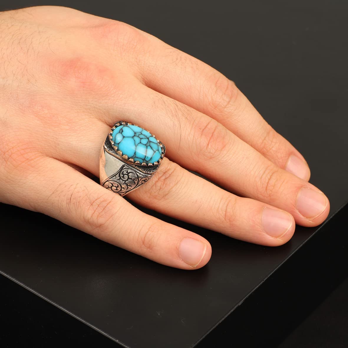 Mens Turquoise Ring