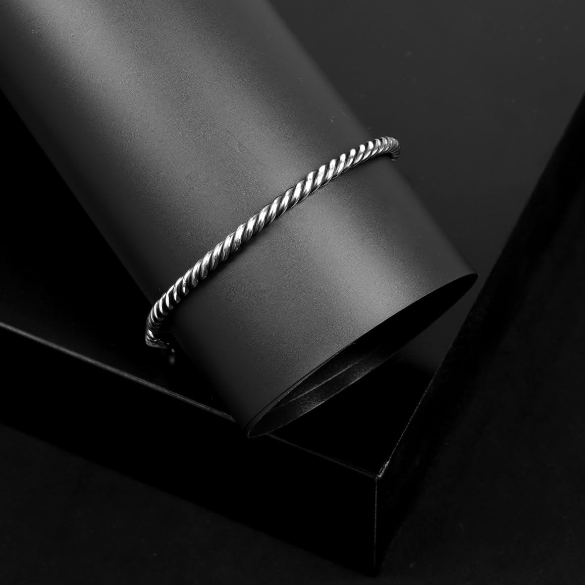 Men’s Rhino Silver Cuff Bracelet – Thick Sterling Silver Band