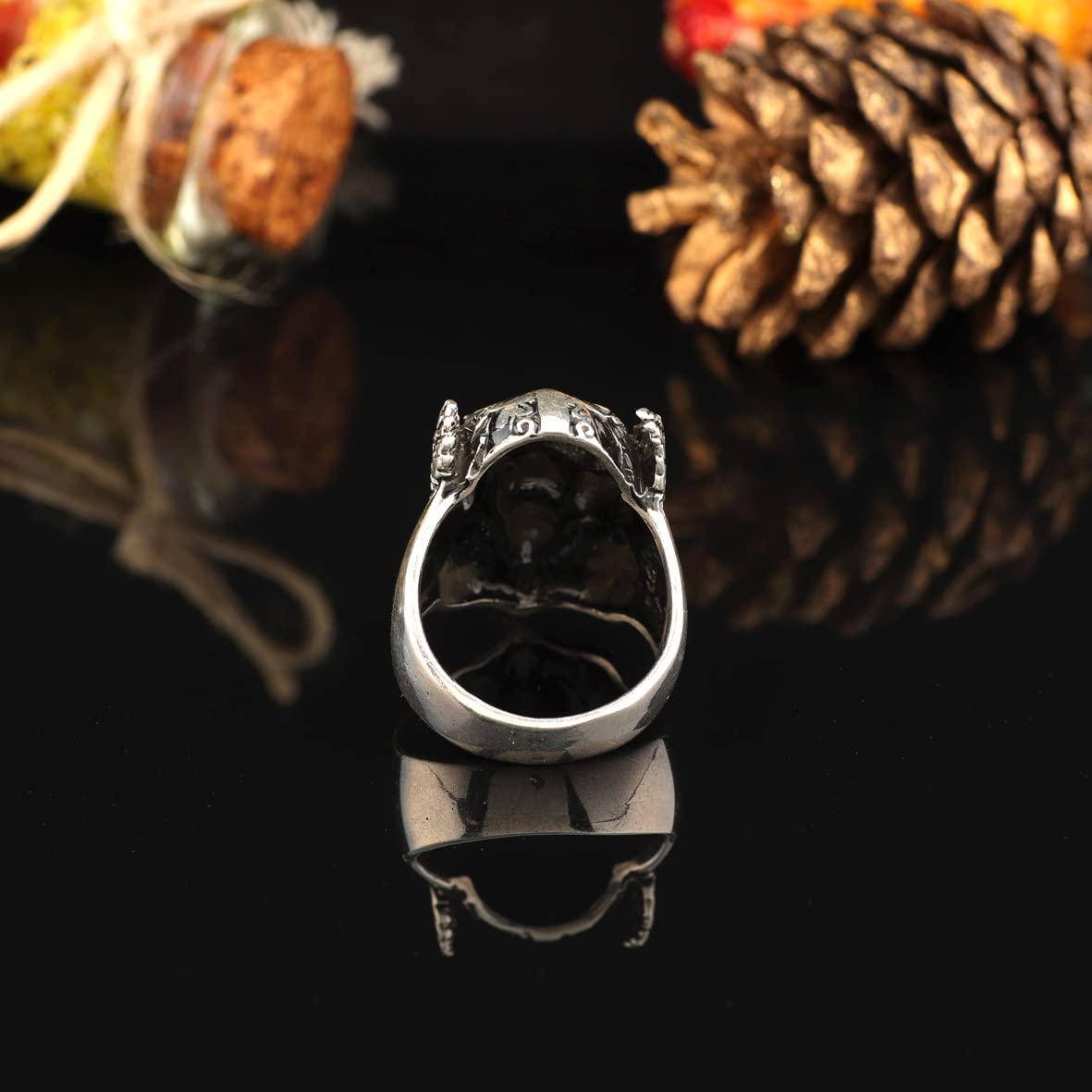 925K Sterling Silver Viking Ring Men