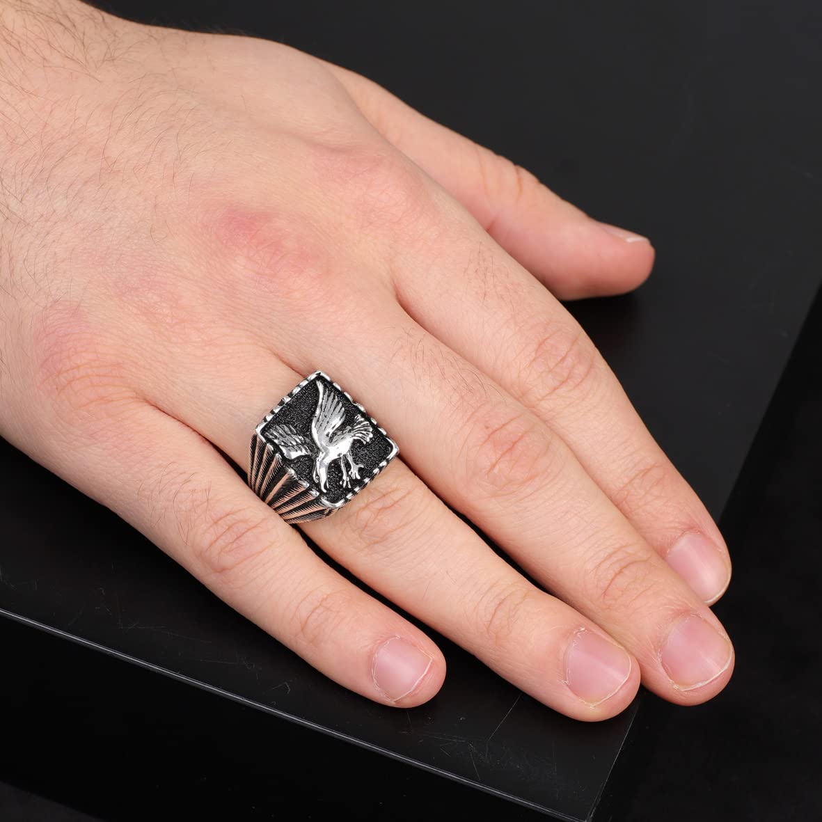 925K Sterling Silver Eagle Ring