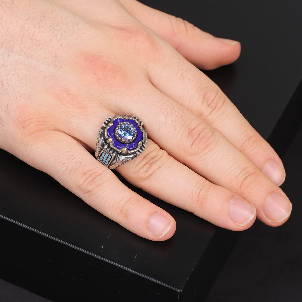 Natural Lapis Lazuli Stone Ring