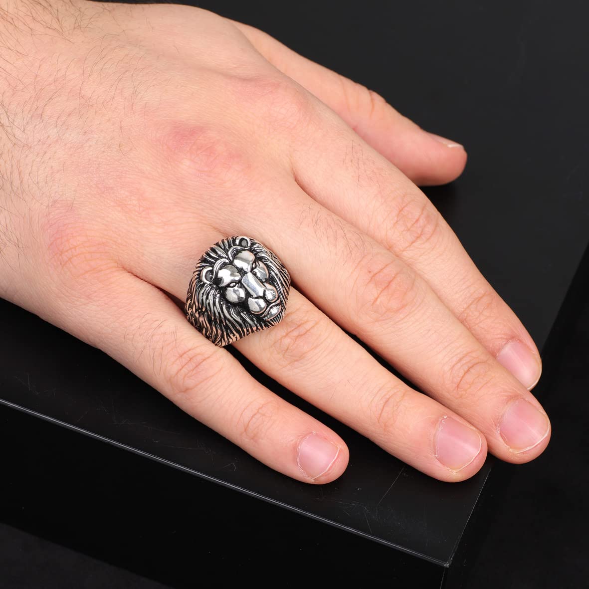 925K Sterling Silver Lion Ring