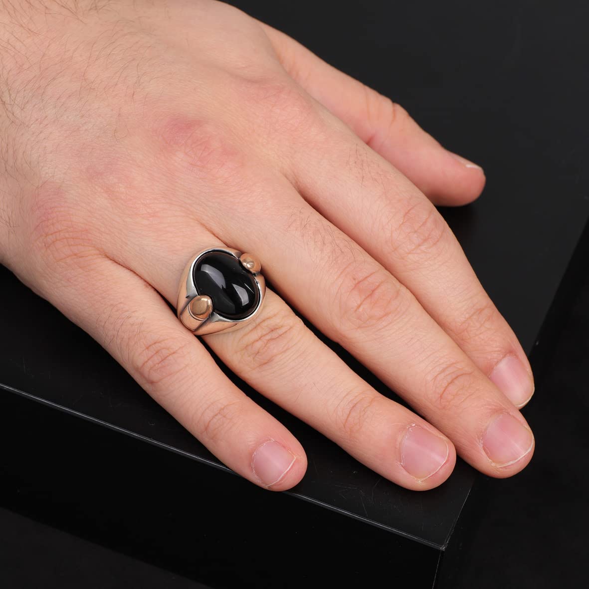 925K Sterling Silver Onyx Ring