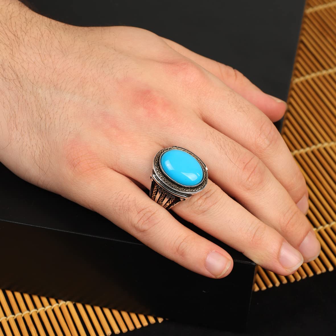 Mens Turquoise Ring