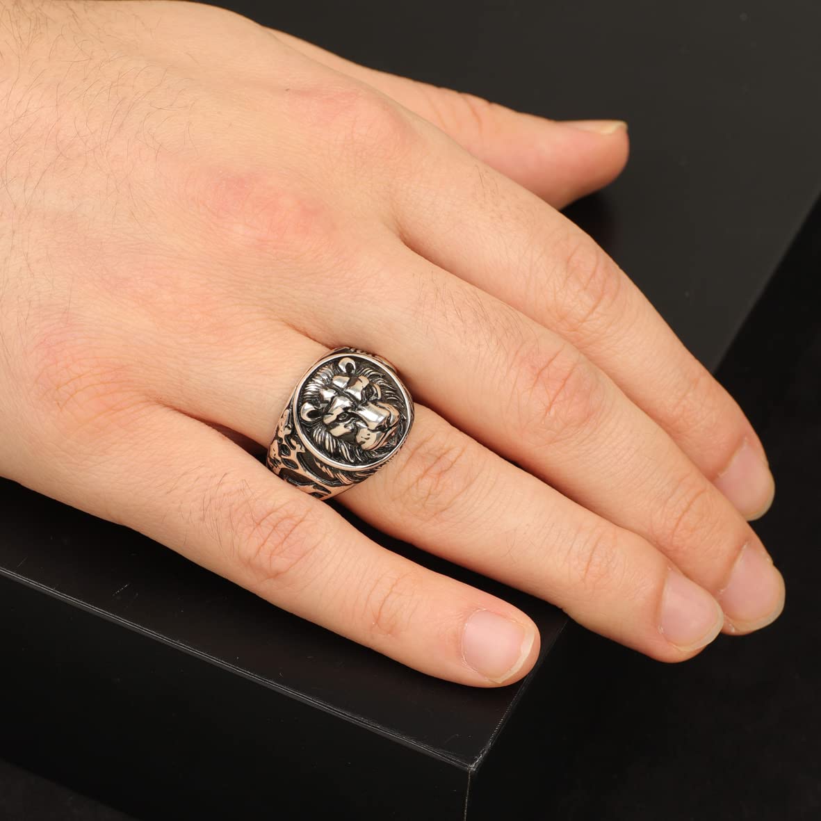 925K Sterling Silver Lion Ring