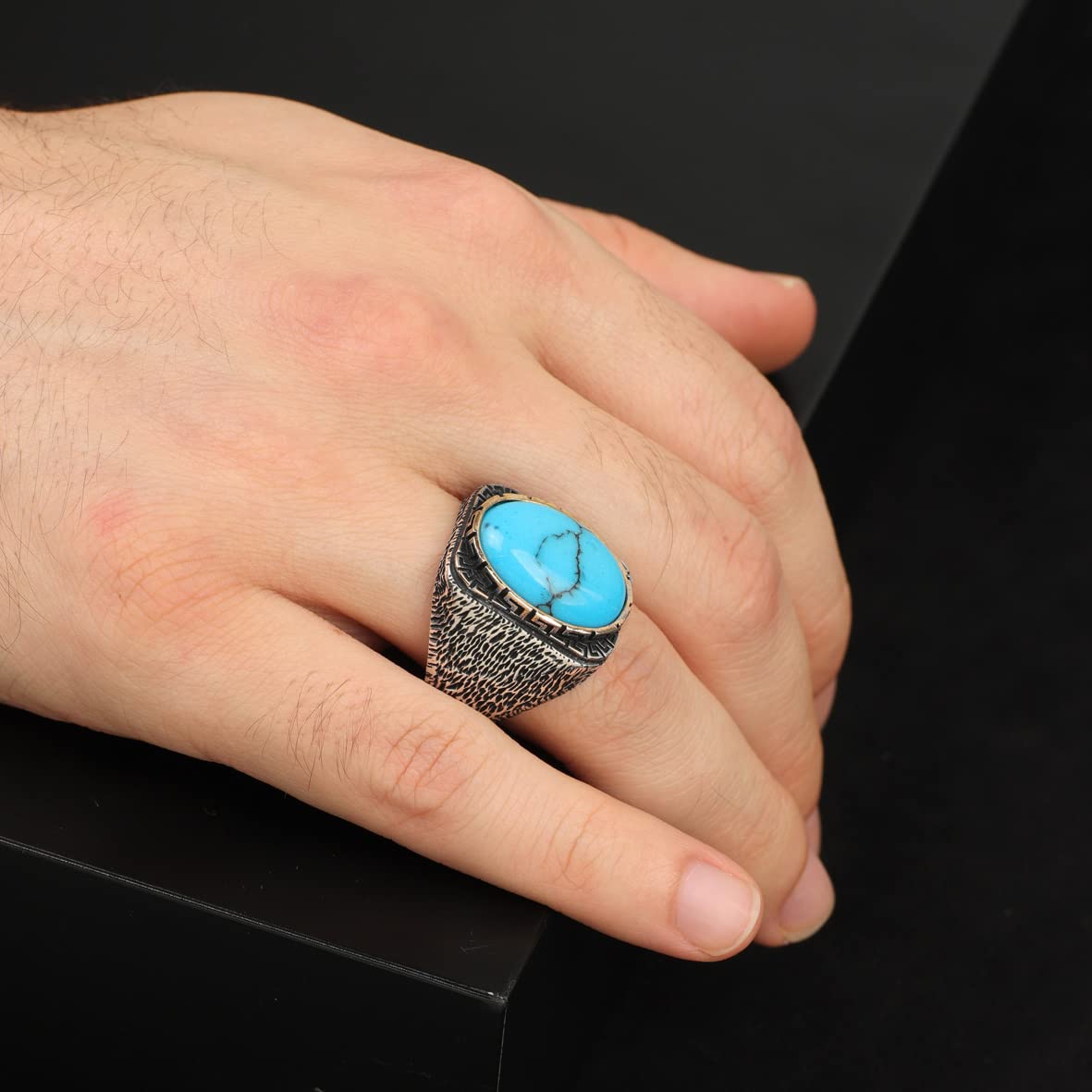 Mens Turquoise Ring