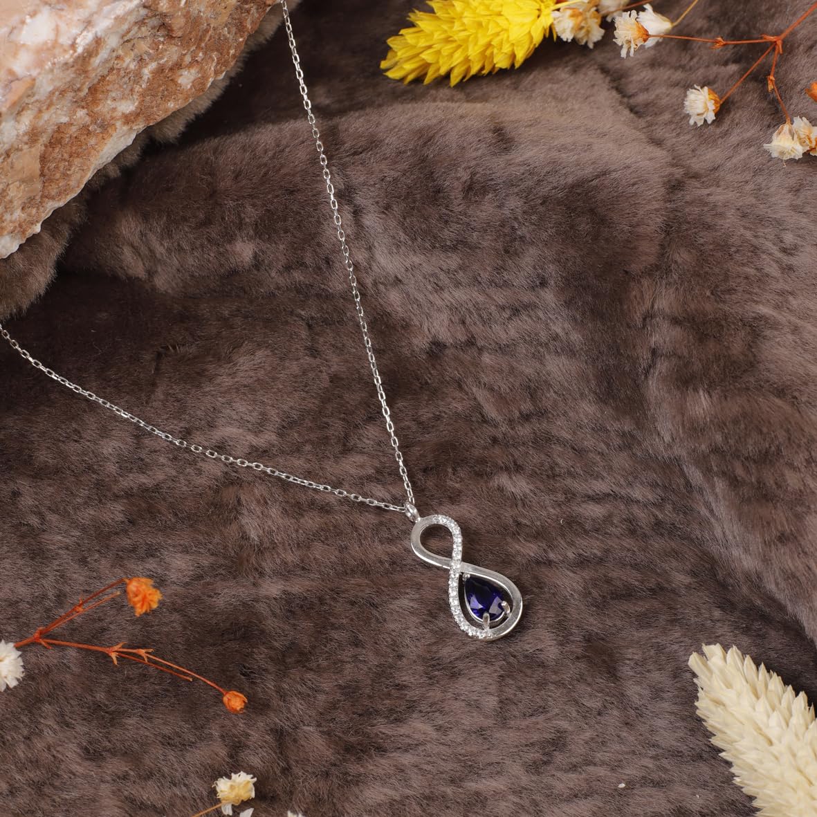 Infinity and Carnelian Sterling Silver Necklace - Carnelian Necklace on Infinity Pendant - Infinity Necklace with Cute Aesthetic - Necklace for Girlfriend