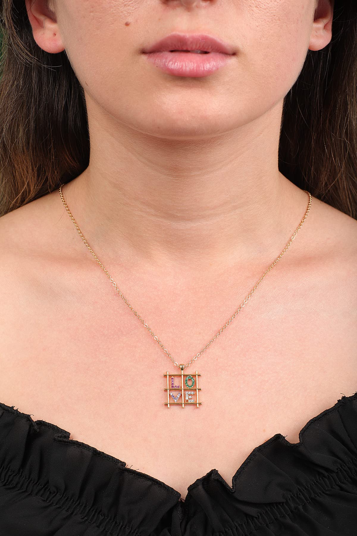 Gold Plated I Love You Necklace