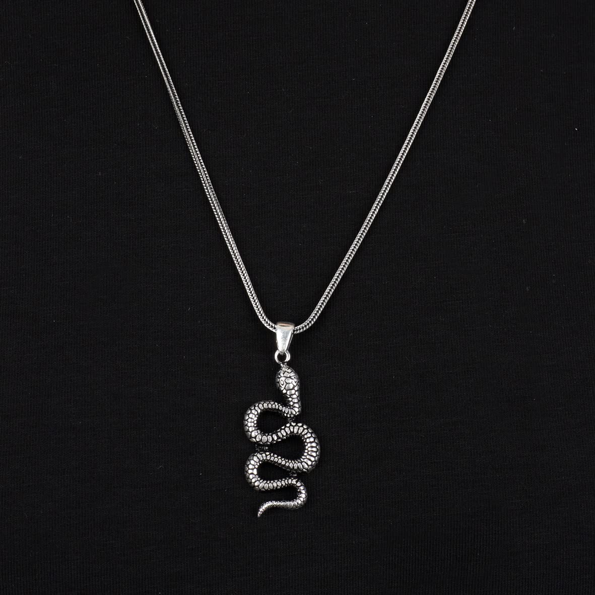 925K Sterling Silver Snake Necklace